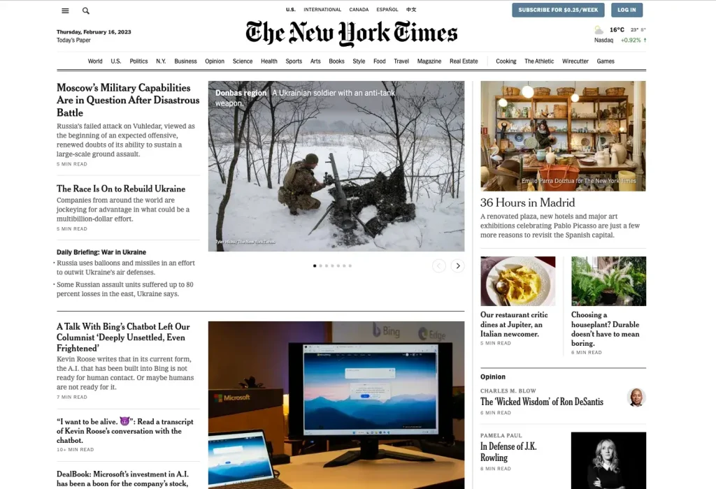 Washington Post Competitors
