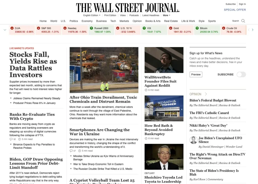Washington Post Competitors