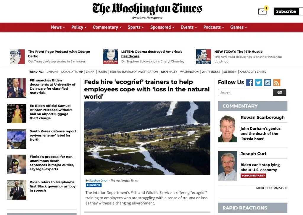 Washington Post Competitors