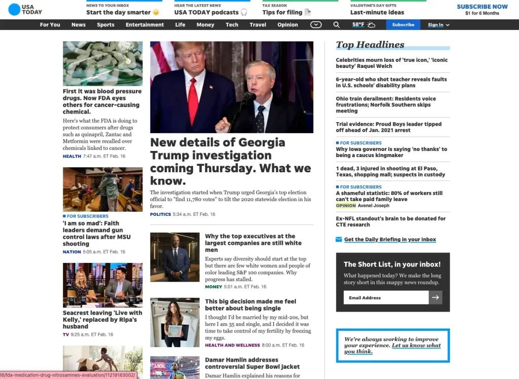 Washington Post Competitors